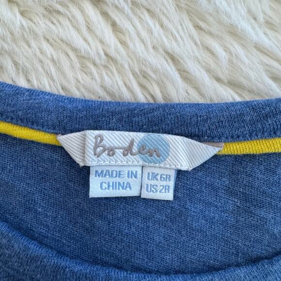 Boden Blue Colorblock Short Sleeve Shirt Dress 2R - Picture 4 of 10